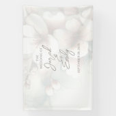 さくらんぼ結婚の旗 横断幕 (縦)