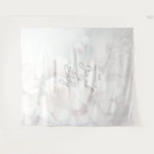 さくらんぼ結婚の背景 タペストリー (正面(横))