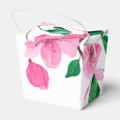 さくらんぼ結婚の花々のパーソナライズ フェイバーボックス (裏面サイド)