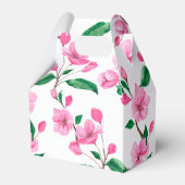 さくらんぼ結婚の花々のパーソナライズ フェイバーボックス (裏面サイド)