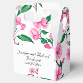 さくらんぼ結婚の花々のパーソナライズ フェイバーボックス (オープン)