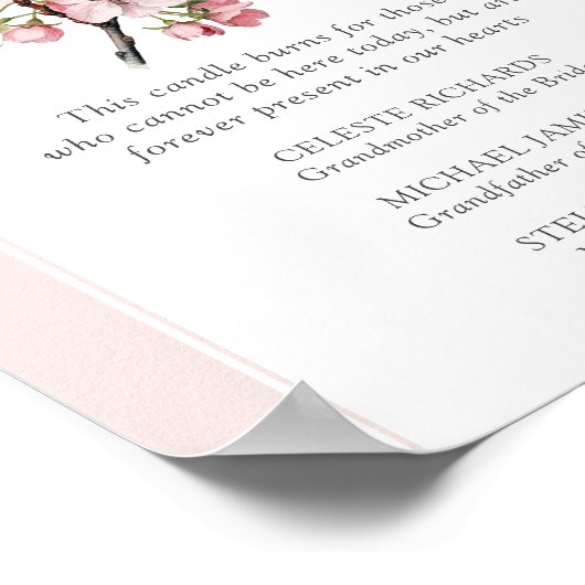 さくらんぼ結婚の花が愛の記憶に ポスター (角)