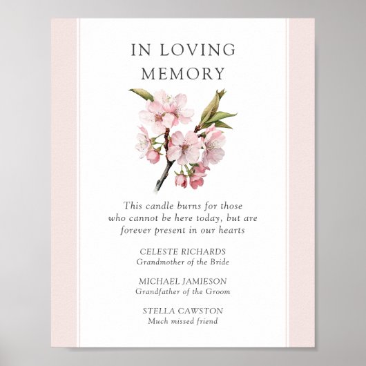 さくらんぼ結婚の花が愛の記憶に ポスター (正面)