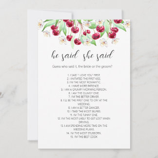 さくらんぼ結婚の試合 招待状