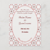 さくらんぼ結婚の赤と白招エレガント待 ポストカード (正面)