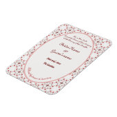 さくらんぼ結婚の赤と白招エレガント待 マグネット (左側)