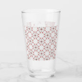 さくらんぼ結婚の赤白桜エレガント タンブラーグラス (裏面)