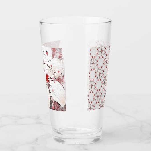 さくらんぼ結婚の赤白桜エレガント タンブラーグラス (左)