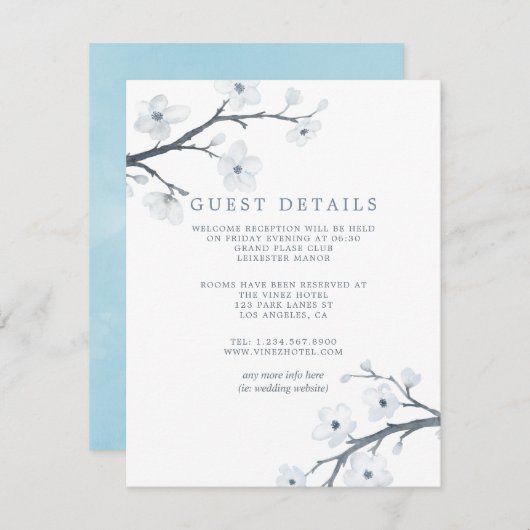 さくらんぼ結婚フラズゲスト詳細 エンクロージャーカード (正面/裏面)