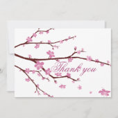 さくらんぼ結婚ブロッサムサンキューカード サンキューカード (正面)