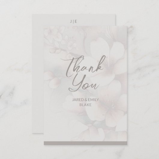 さくらんぼ結婚ブロッサムサンキューカード サンキューカード (正面/裏面)