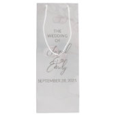 さくらんぼ結婚ブロッサムパーソナライズされた抱き枕 ワインギフトバッグ (裏面)