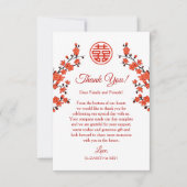 さくらんぼ結婚ブロッサム サンキューカード (正面)