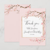 さくらんぼ結婚ブロッサム サンキューカード (正面/裏面)