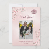 さくらんぼ結婚ブロッサム サンキューカード (正面)