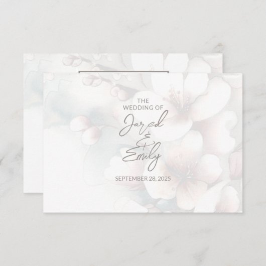 さくらんぼ結婚ブロッサム 出欠カード (正面/裏面)