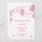 さくらんぼ結婚ブロッサム 招待状 (正面/裏面)