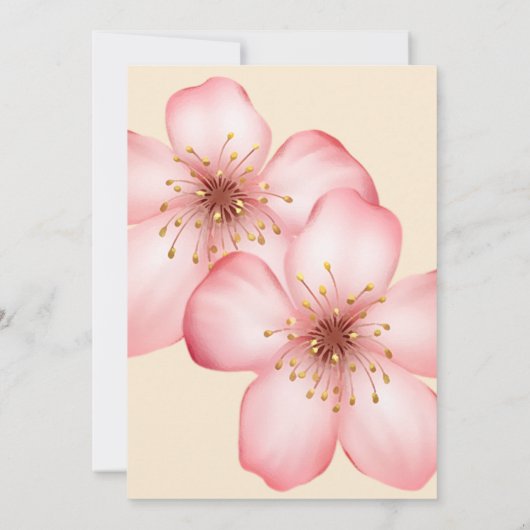 さくらんぼ結婚ブロッサム 招待状 (裏面)