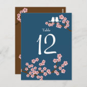 さくらんぼ結婚ブロッサム（海軍）テーブル番号 ポストカード (正面/裏面)