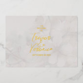 さくらんぼ結婚ブロッサム 箔招待状 (正面)