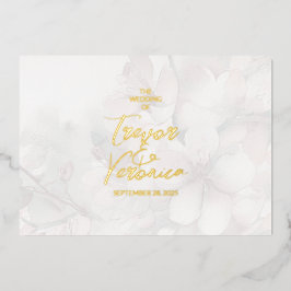 さくらんぼ結婚ブロッサム 箔招待状