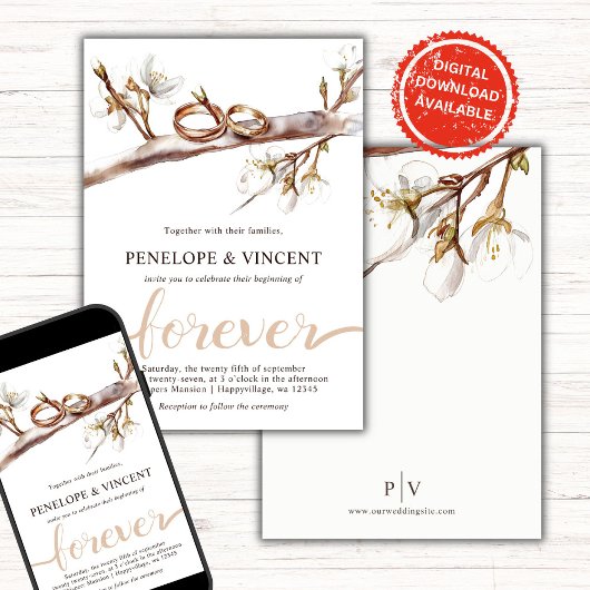 さくらんぼ結婚式招待状 招待状