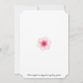 さくらんぼ結婚花 招待状 (裏面)