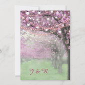 さくらんぼ結婚花 招待状 (裏面)