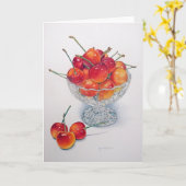 さくらんぼ結晶 カード (黄色い花)
