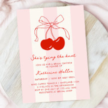 さくらんぼ縛る結び目ブライダルシャワー