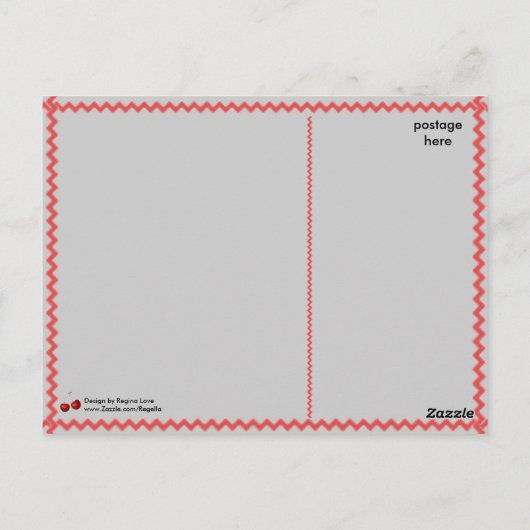 さくらんぼ罪レトロはがき ポストカード (裏面)