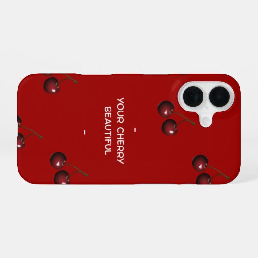 さくらんぼ美しい電話ケース iPhone 16ケース (裏面横)