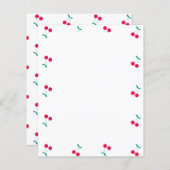 さくらんぼ美的さくらんぼパターンホワイト紙 (正面/裏面)