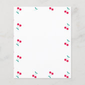 さくらんぼ美的さくらんぼパターンホワイト紙 (正面)