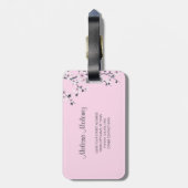 さくらんぼ花かわいいフクロウ ラゲッジタグ (裏面縦)