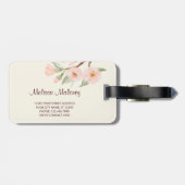 さくらんぼ花かわいいフクロウ ラゲッジタグ (裏面横)