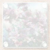 さくらんぼ花のスプラッシュ ガラスコースター (裏面)