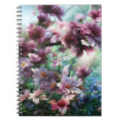 さくらんぼ花のスプラッシュ ノートブック (正面)