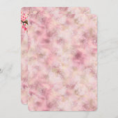 さくらんぼ花のフローラベビーシャワー 招待状 (正面/裏面)