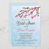 さくらんぼ花のブライダルシャワー招待 招待状 (正面/裏面)