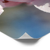 さくらんぼ花のマクロ写真 ポスター (角)