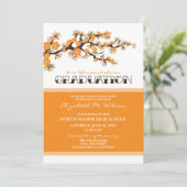 さくらんぼ花の卒業発表(オレンジ) 招待状 (スタンド正面)