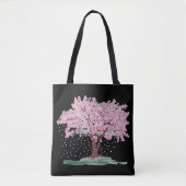 さくらんぼ花の木トート財布 トートバッグ (正面)