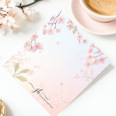 さくらんぼ花の木日本のフローラパーソナライズされた ノートパッド