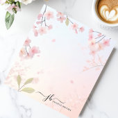 さくらんぼ花の木日本のフローラパーソナライズされた ノートパッド