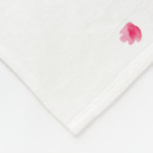 さくらんぼ花の水彩ベビーマイルストーン フリースブランケット (角)