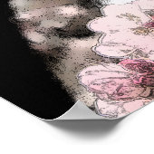 さくらんぼ花の編集 ポスター (角)