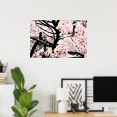 さくらんぼ花の編集 ポスター (ホームオフィス)