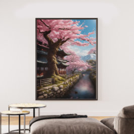 さくらんぼ花の額縁なし ポスター