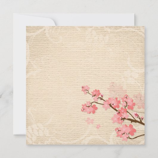 さくらんぼ花ウェディングシャワー招待状 招待状 (裏面)